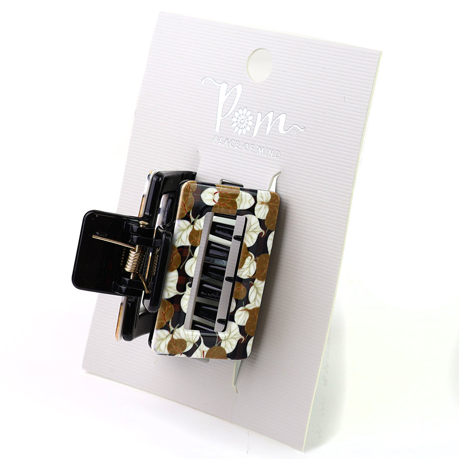 POM Retro Leaf Print Medium Claw Clip