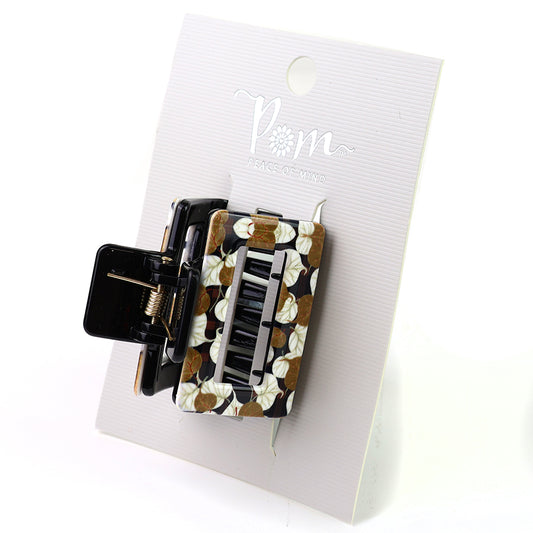 POM Retro Leaf Print Medium Claw Clip