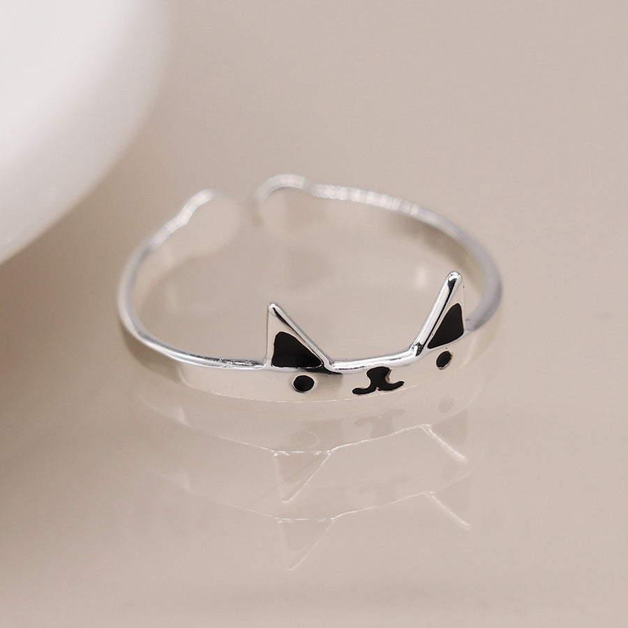 POM Silver Cat Open Back Ring