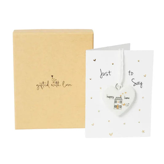 BellyButton Boxed Ceramic Decoration Happy Home