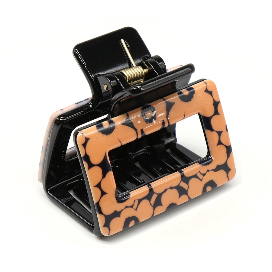 POM Retro Floral Orange Medium Claw Clip