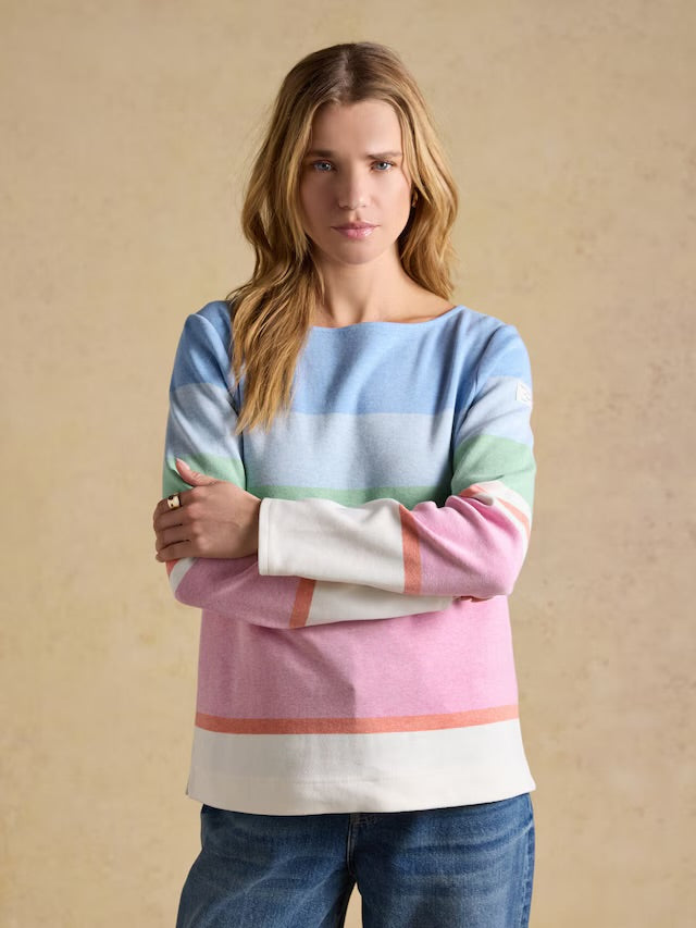 Joules Harbour Multi Stripe Boat Neck 100% Cotton