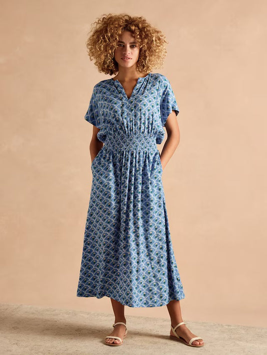 Joules Rosie Blue Midi Dress