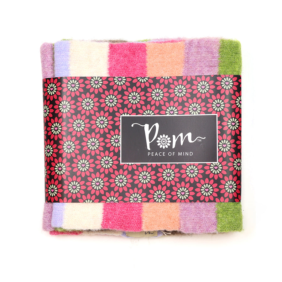 POM Classic mauve mix stripe scarf