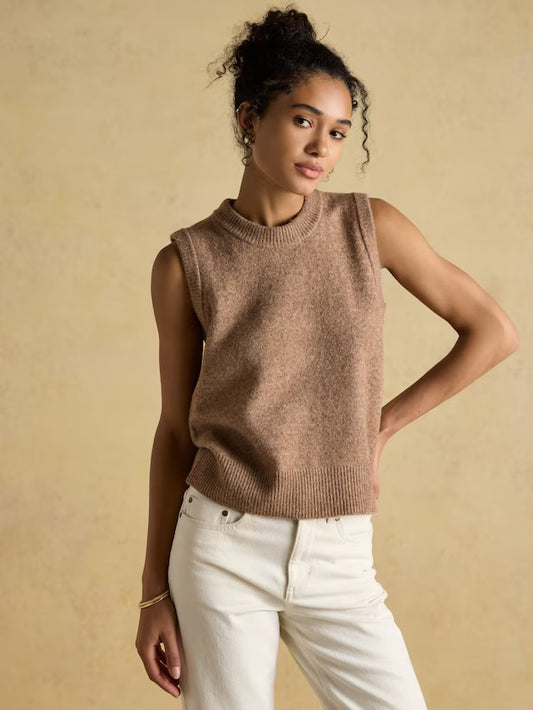Joules Holly Tan knitted Vest