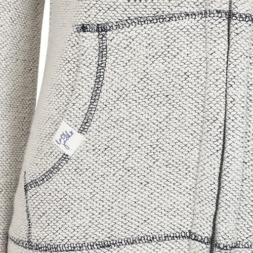 Grey Marl Full Zip Textured Sweatshirt by Lazy Jacks