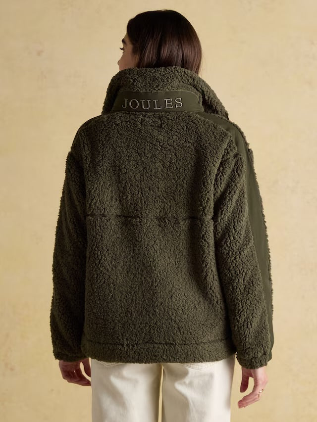 Joules Tilly Khaki Green Quarter Zip Fleece