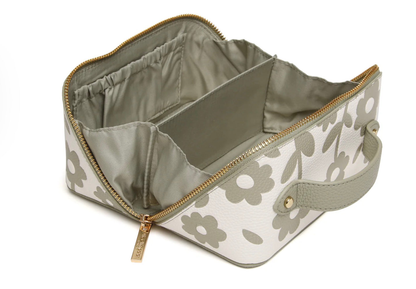 Alice Wheeler Pistachio Floral Mini Train Case