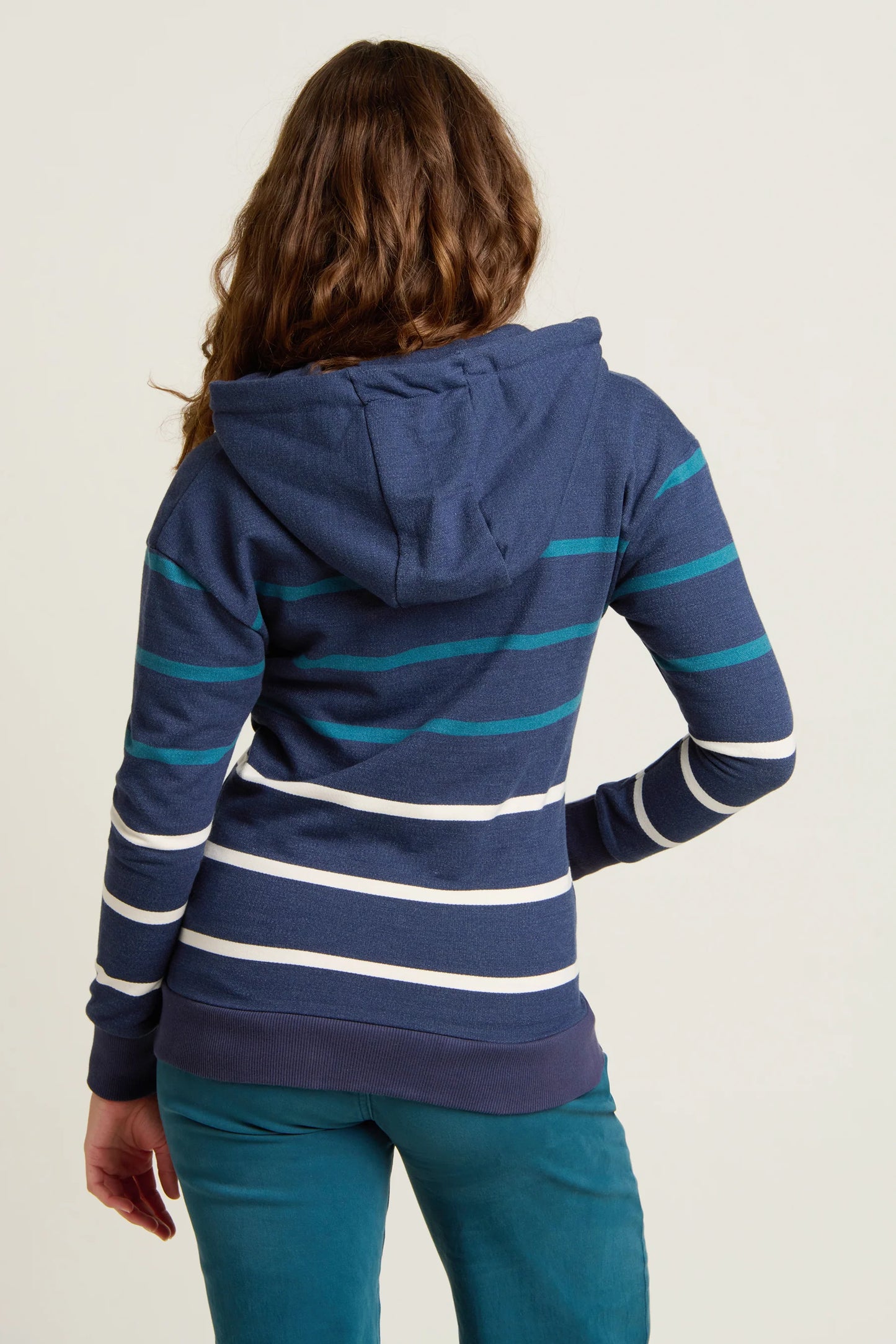Navy Zip Through Hoodie By Brakeburn