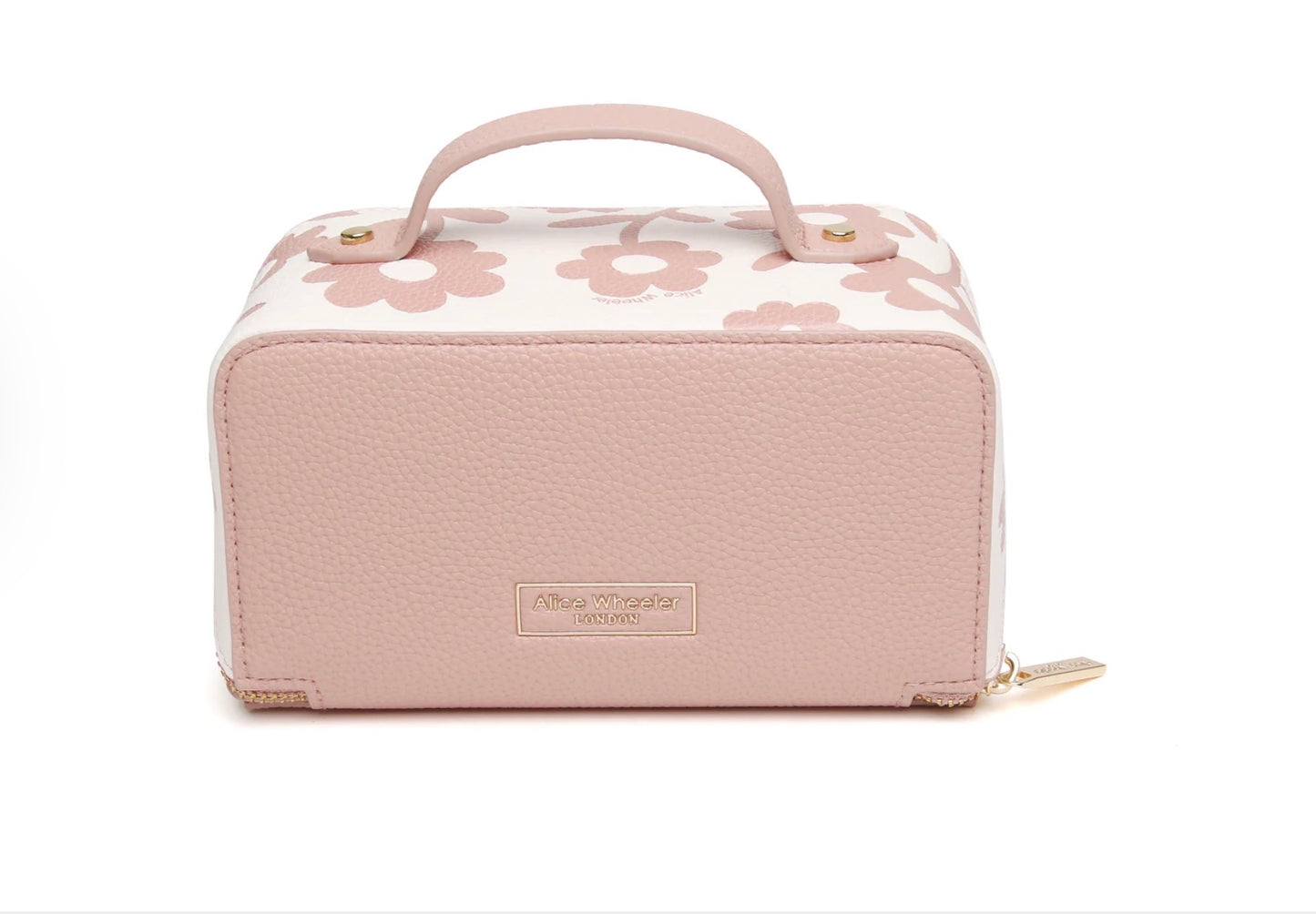 Alice Wheeler Pink Floral Mini Train Case