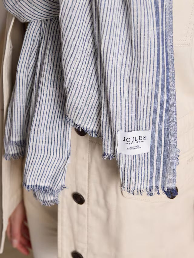 Joules Orla Navy Stripe Scarf