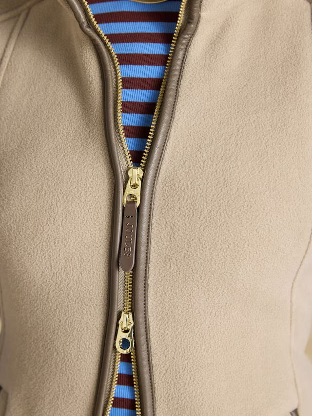 Joules Heritage Mink Brown Regular Fleece Gilet