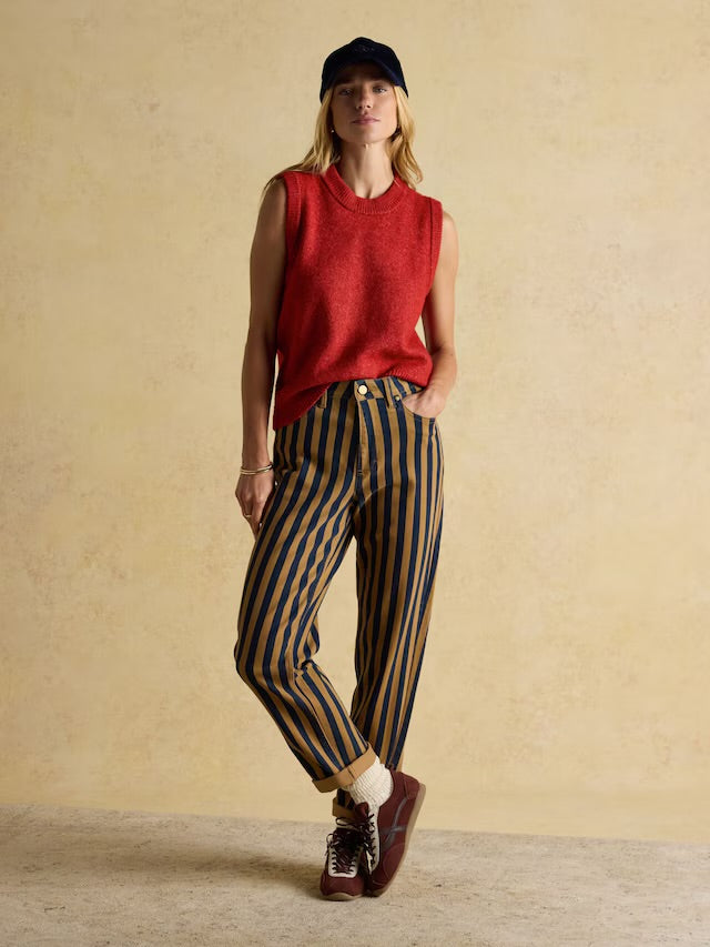 Joules Holly Red Knitted Crew Neck Vest