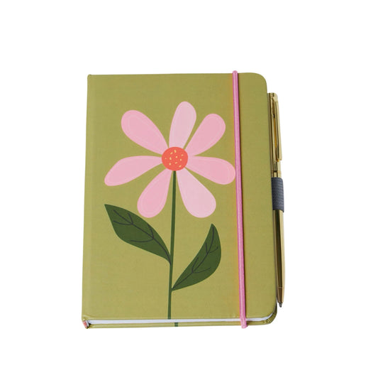 Belly Button Olive Pocket Journal Notebook with Pen