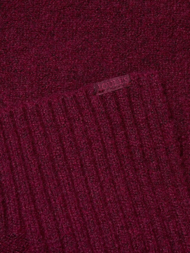 Joules Fine Knit Scarf Berry