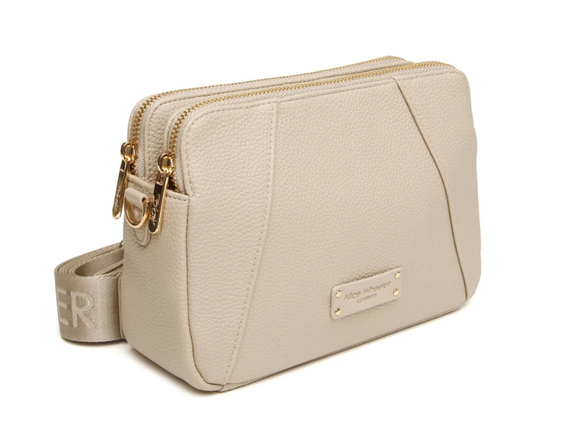 Alice Wheeler Kensington Stone Crossbody Bag (Double Zip)