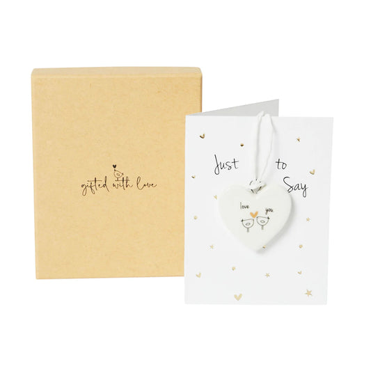 BellyButton Boxed Ceramic Decoration Love You