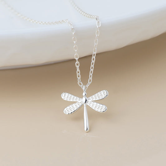 POM Sterling silver dragonfly necklace