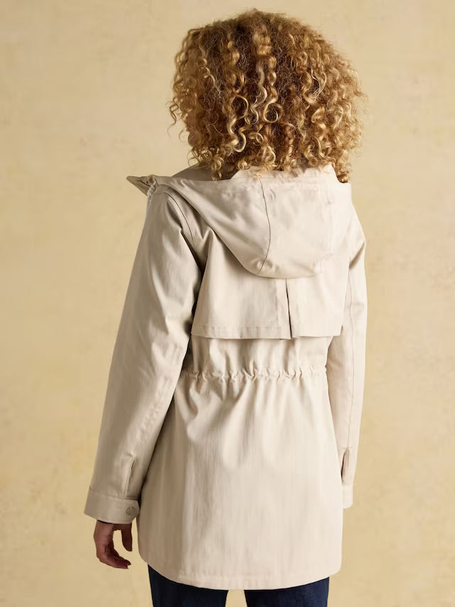 Joules Portwell Neutral Hooded Waterproof Raincoat