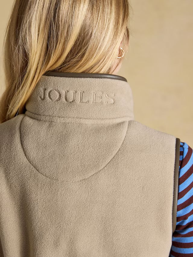 Joules Heritage Mink Brown Regular Fleece Gilet
