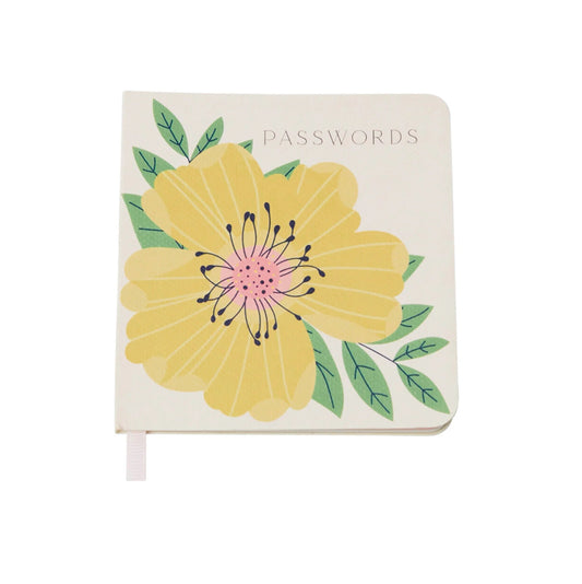 Belly Button Yellow Rose Password Book