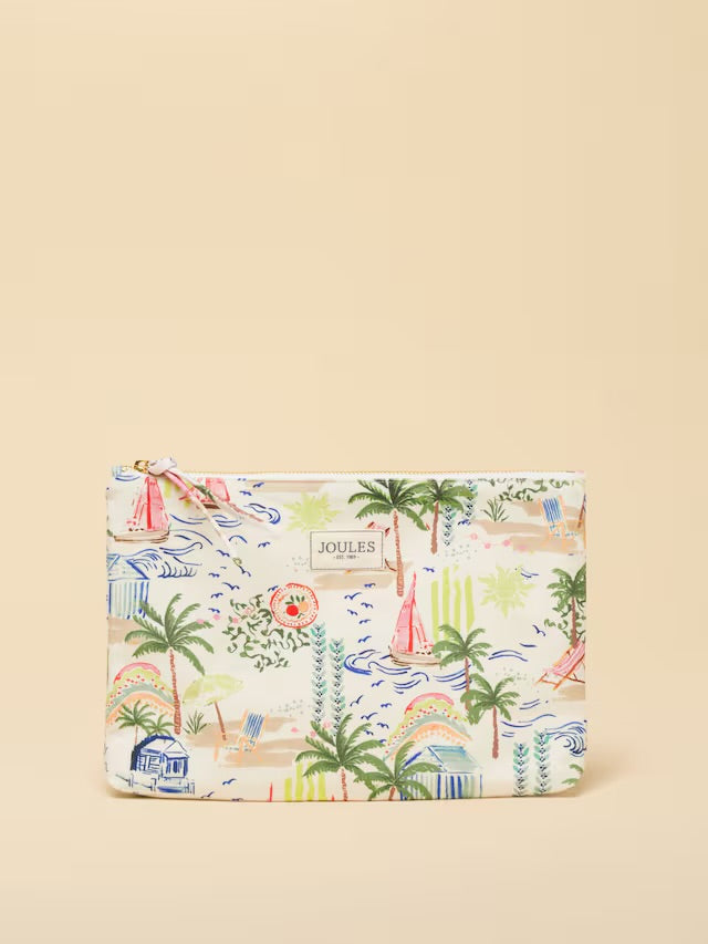 Joules Carrywell Palm Print Printed Pouch