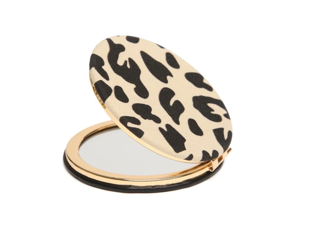 Alice Wheeler Light Leopard Round Mirror Compact
