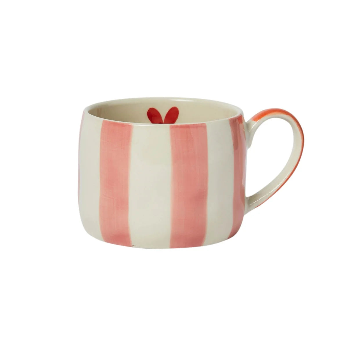 Belly Button Stoneware Mug Mabel Hearts & Stripes