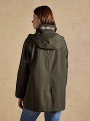 Joules Rainmore Khaki Button Through Waterproof Coat
