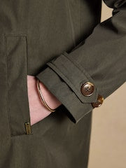 Joules Rainmore Khaki Button Through Waterproof Coat