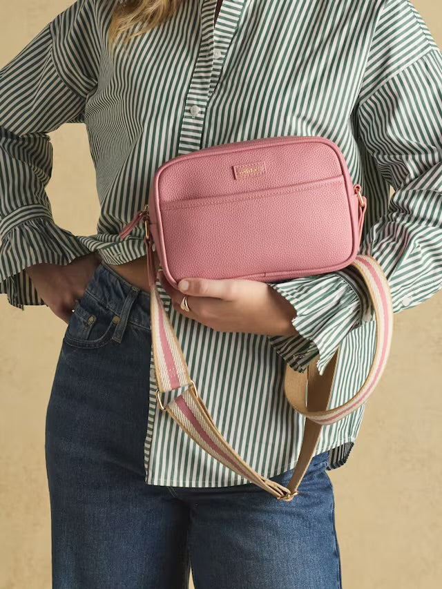 Joules Trent Pink Cross Body Bag with Adjustable Thick Strap