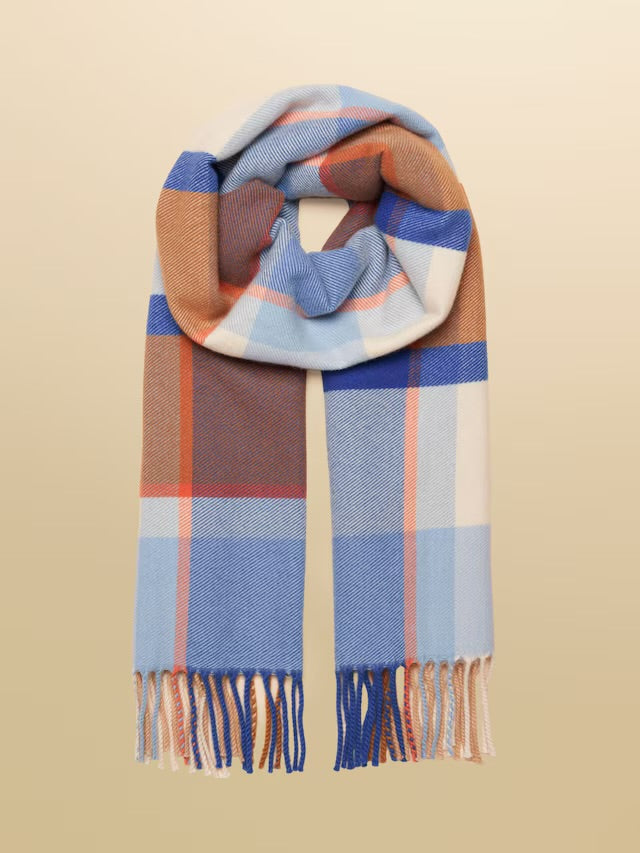 Joules Langtree Blue Cream Iona Scarf