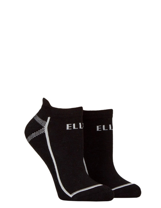 Elle Women’s Cotton Sports Cushioned Trainer Socks 2-Pair
