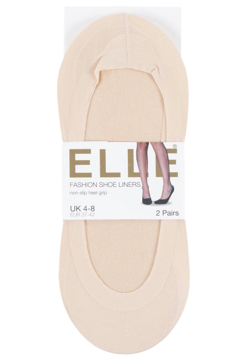 Elle Women’s Smooth Shoe Liners 2-Pair Red/Neutral
