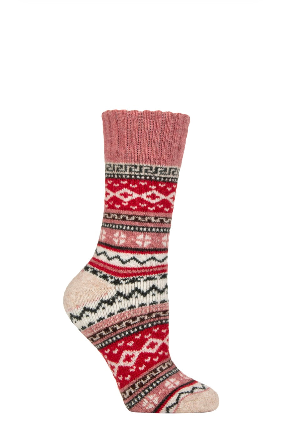Country Pursuit Women’s Hebrides Hiker Wool Boot Socks Pink