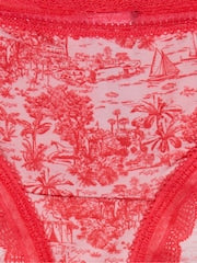 Joules Pink Riviera Toile Knickers