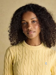 Joules Classic Yellow Cable Knit Jumper