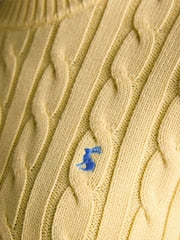 Joules Classic Yellow Cable Knit Jumper
