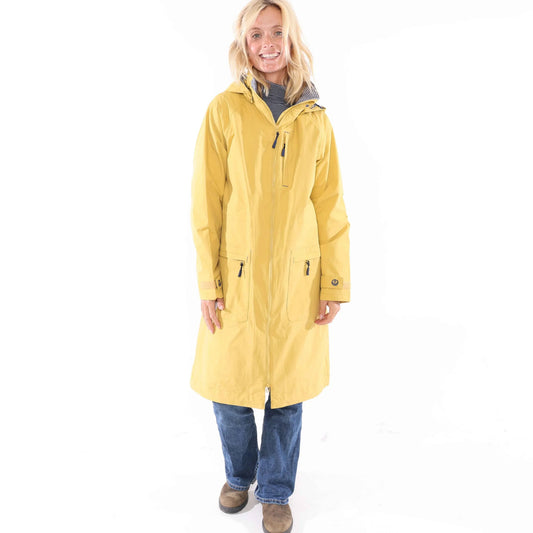 Ladies Longline Waterproof Jacket in Heather by Lazy Jacks