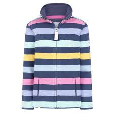 Striped Full Zip in Winter Watercolour by Lazy Jacks