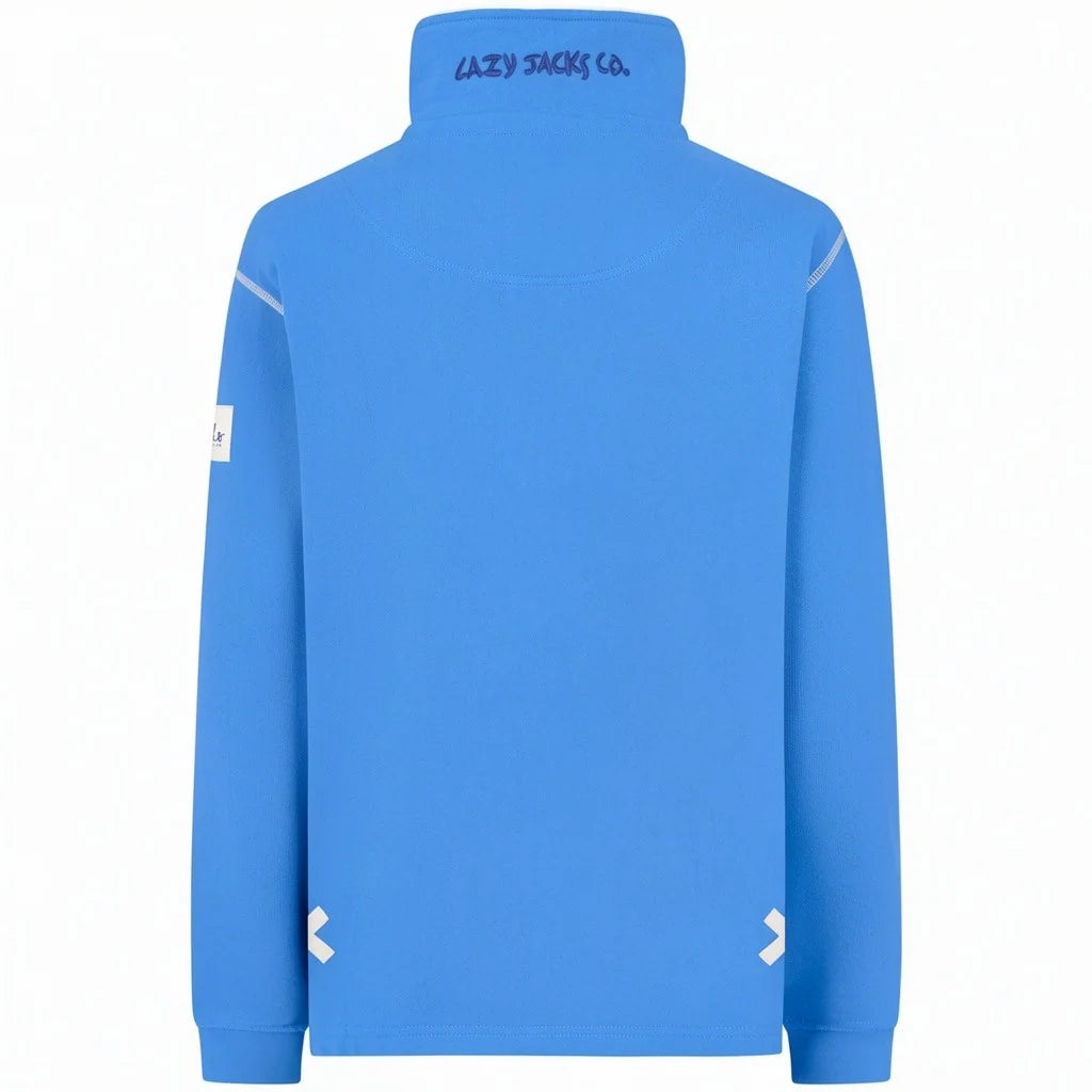 Lazy Jacks Ladies 1/4 Zip Sweatshirt - Blue