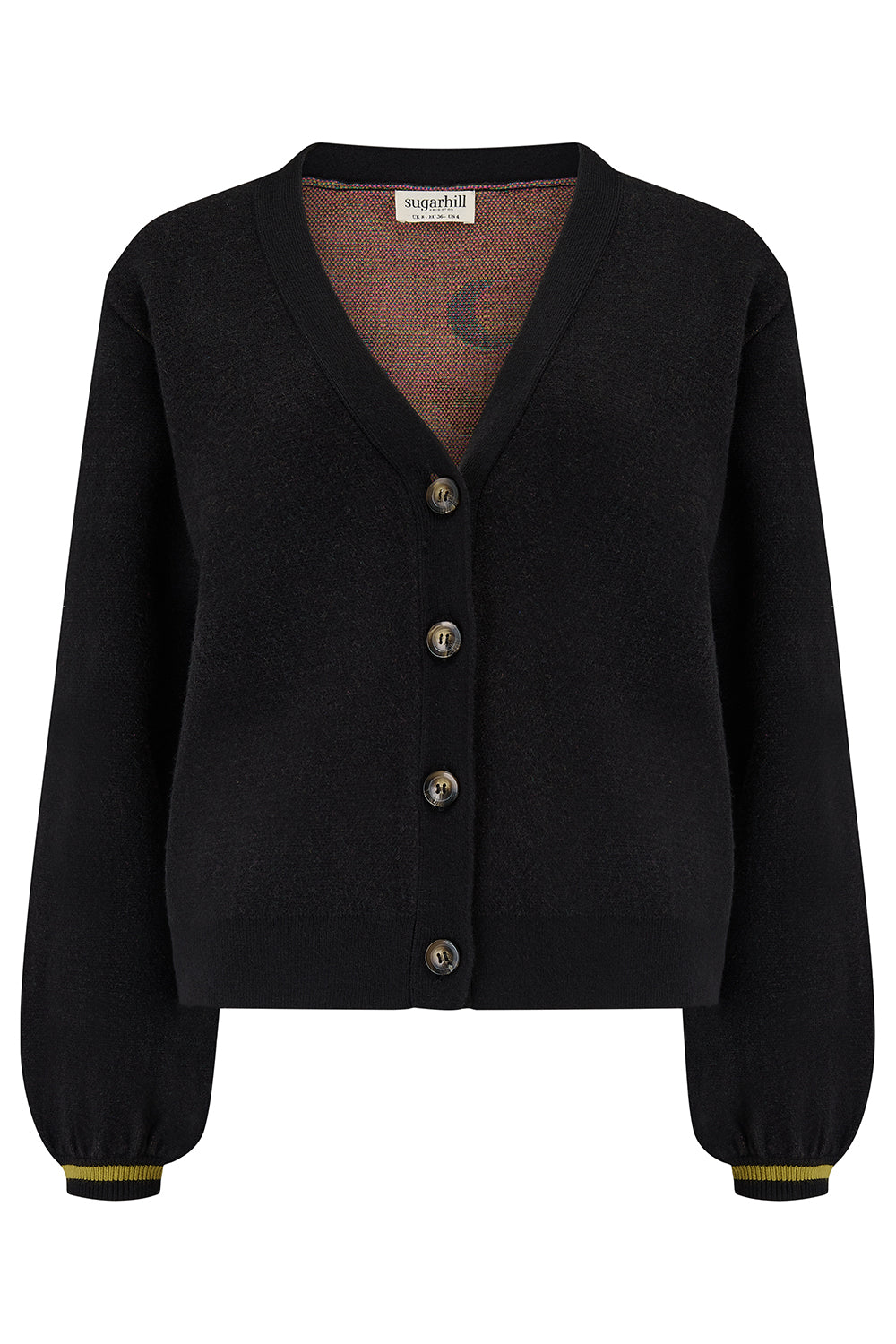 Sugarhill Floral Snake Adrian Cardigan in Black