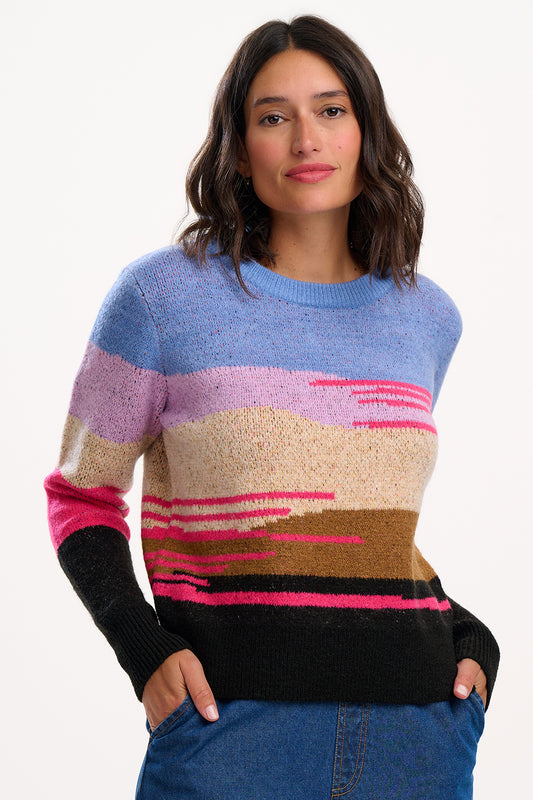 Sugarhill Asher Jumper with Abstract Landscape
