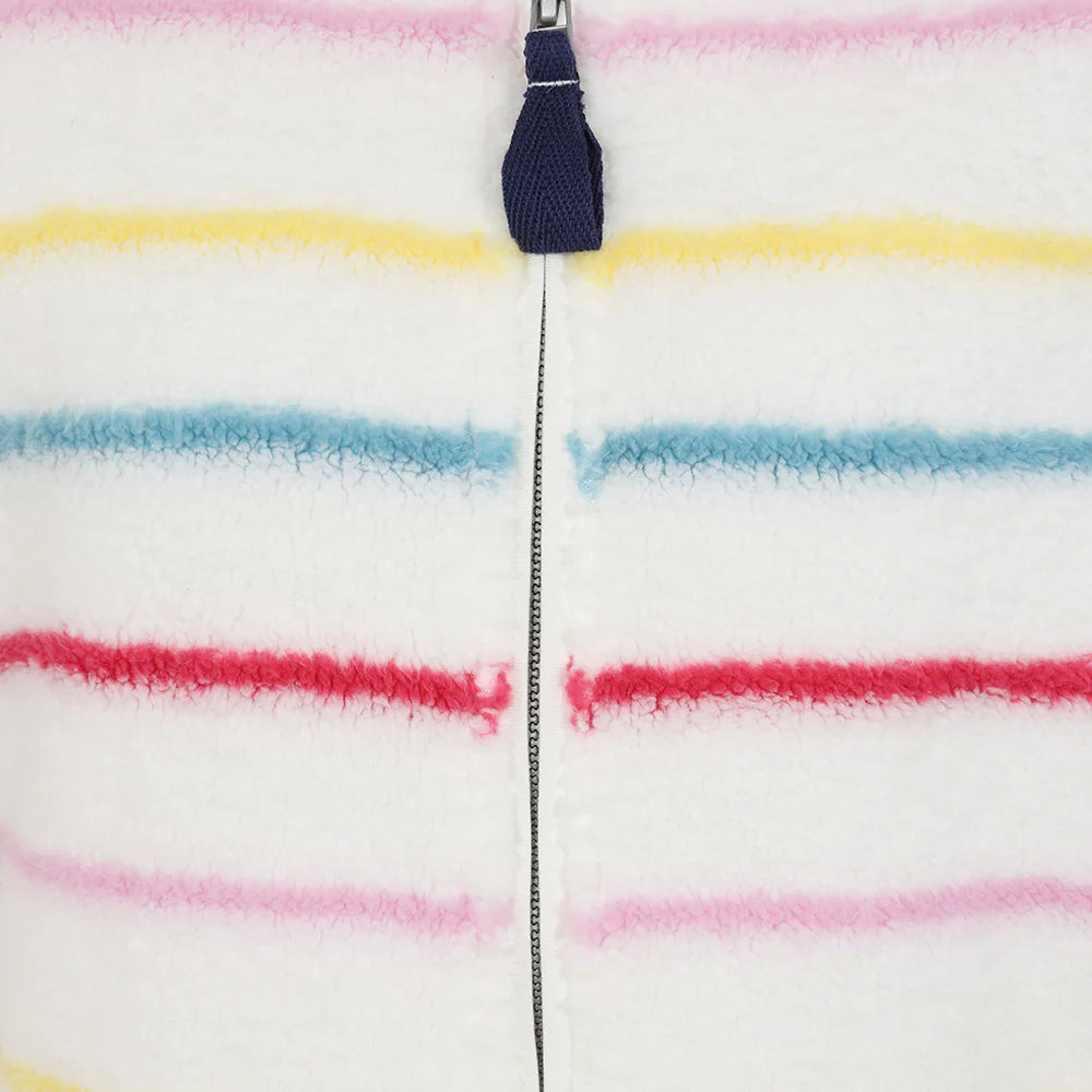 Striped Full Zip Snug in Winter Brights by Lazy Jacks