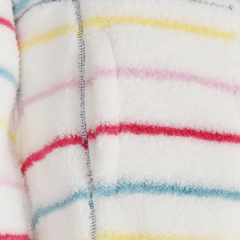 Striped Full Zip Snug in Winter Brights by Lazy Jacks