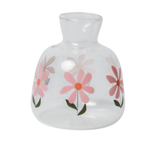 Olive Borosilicate Glass Bud Vase - Belly Button