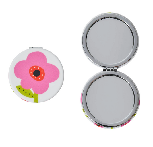 Mauve Flower Compact Mirror - Belly Button