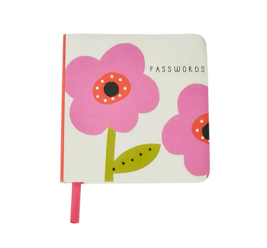 Belly Button Mauve Flower Password Book