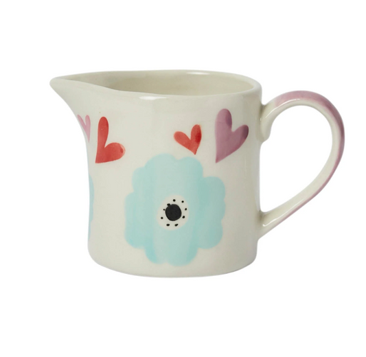 Hearts & Flowers Stoneware Jug  - Belly Button