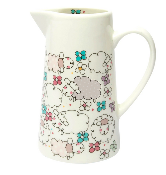 Large Bone China Sheep Jug - Belly Button